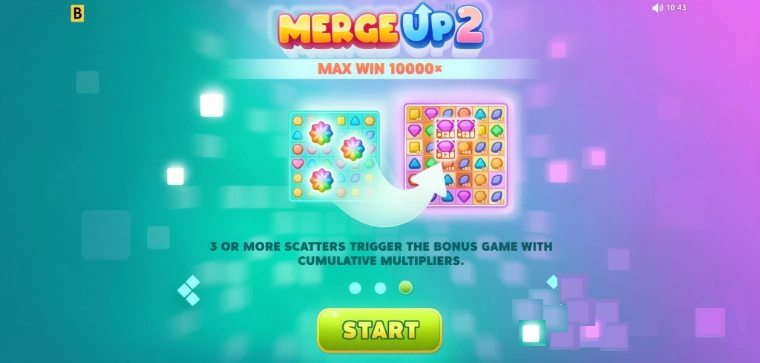 Interfaz del demo gratuito de Merge Up 2